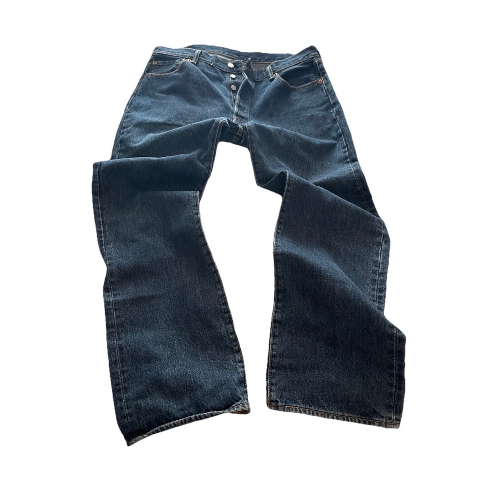 Levi’s 501 Original Fit Button Fly Jeans W36 L32 Dark Blue Denim Straight Leg